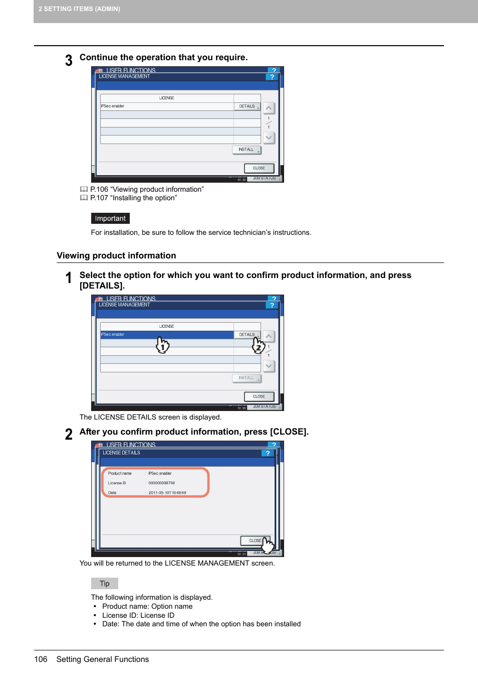 Toshiba multifunctional digital color systems e-STUDIO4540C User Manual | Page 108 / 282