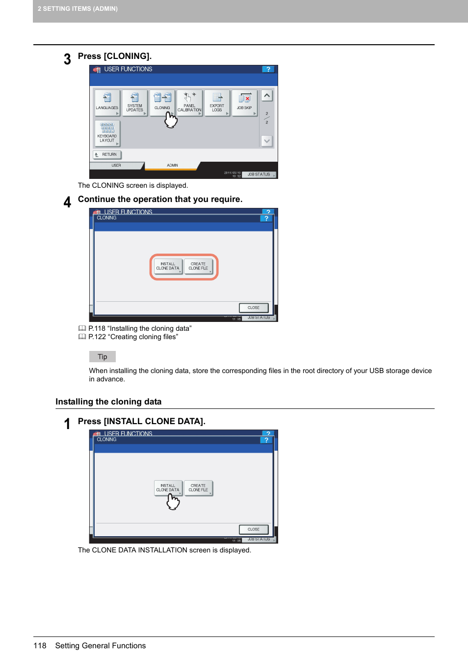 Toshiba multifunctional digital color systems e-STUDIO4540C User Manual | Page 120 / 282