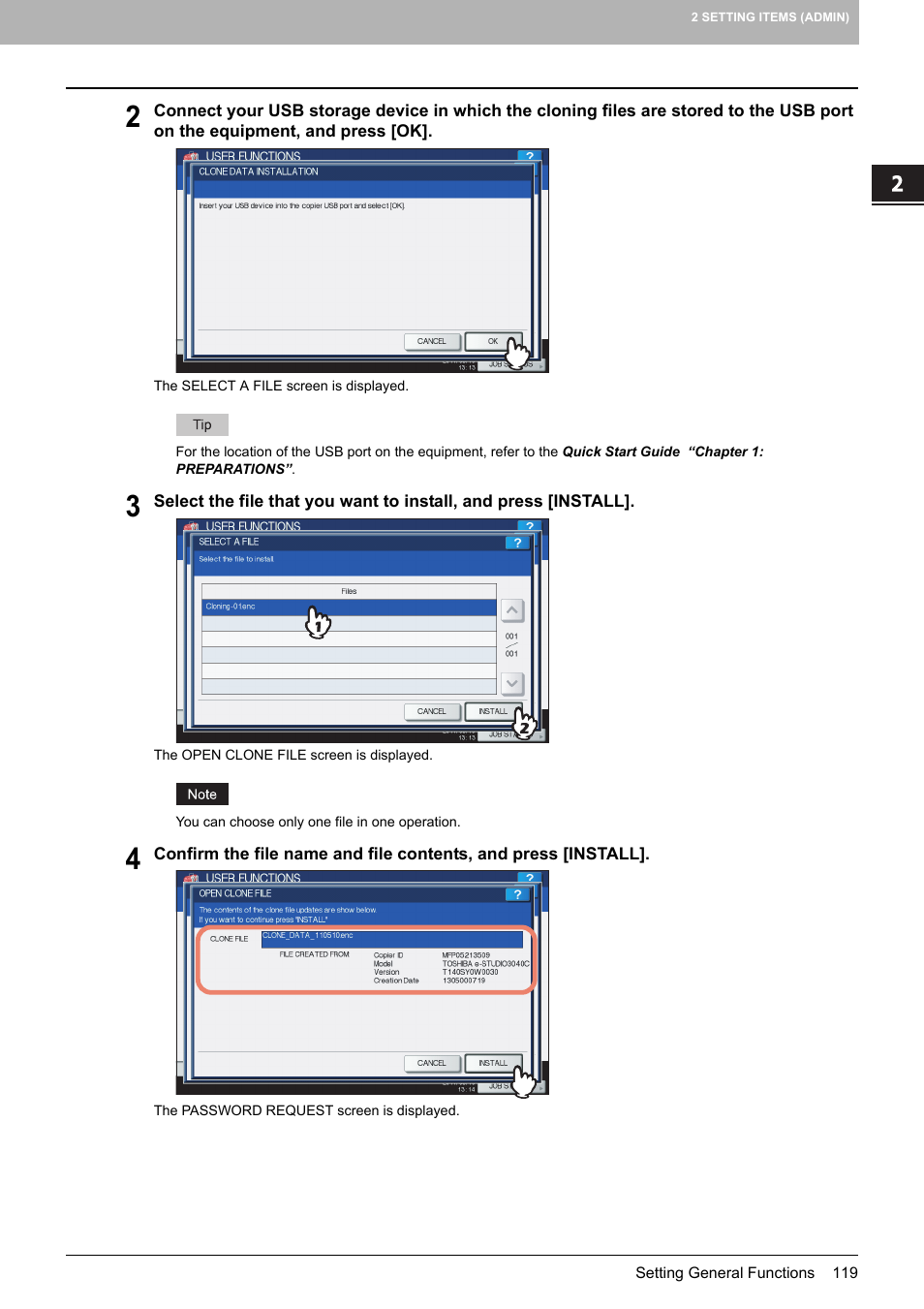 Toshiba multifunctional digital color systems e-STUDIO4540C User Manual | Page 121 / 282