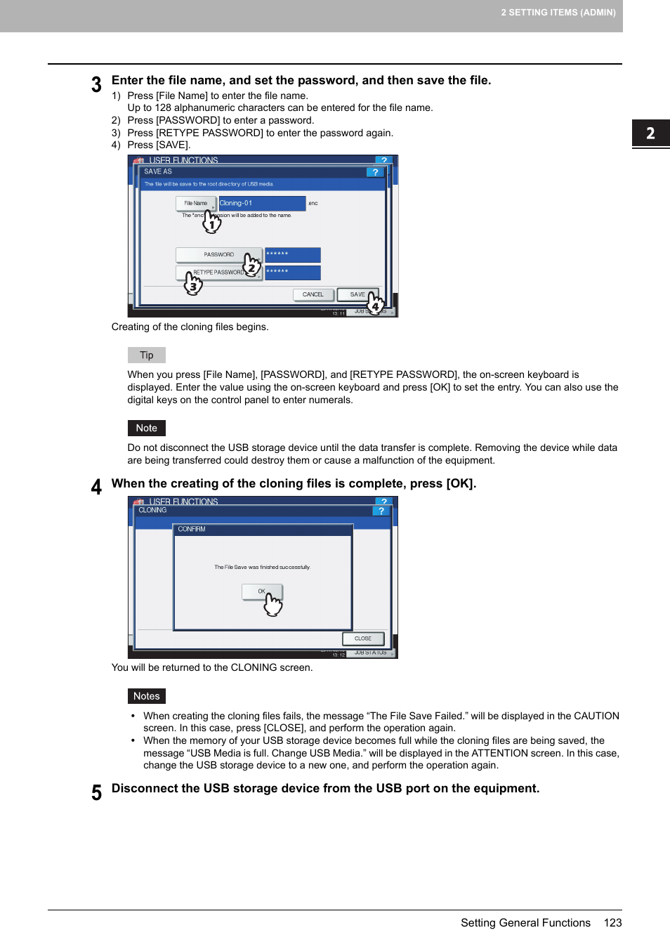 Toshiba multifunctional digital color systems e-STUDIO4540C User Manual | Page 125 / 282