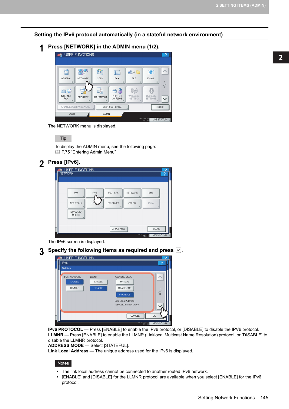 Toshiba multifunctional digital color systems e-STUDIO4540C User Manual | Page 147 / 282