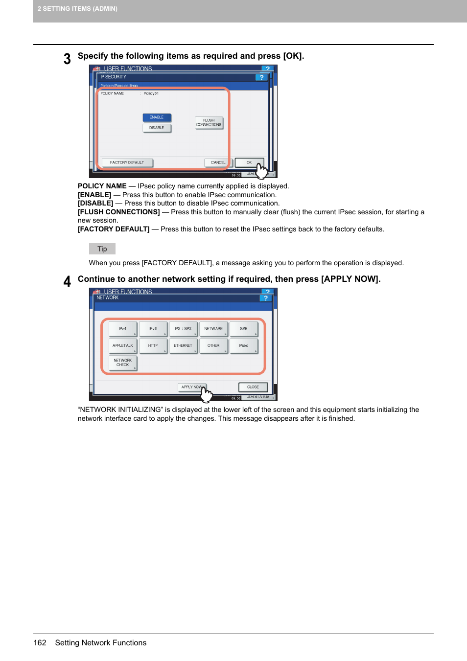 Toshiba multifunctional digital color systems e-STUDIO4540C User Manual | Page 164 / 282