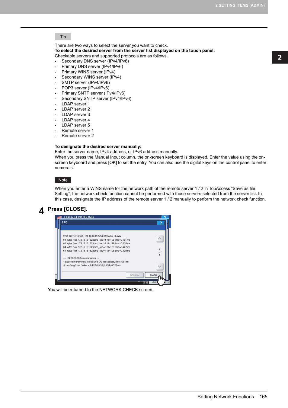 Toshiba multifunctional digital color systems e-STUDIO4540C User Manual | Page 167 / 282