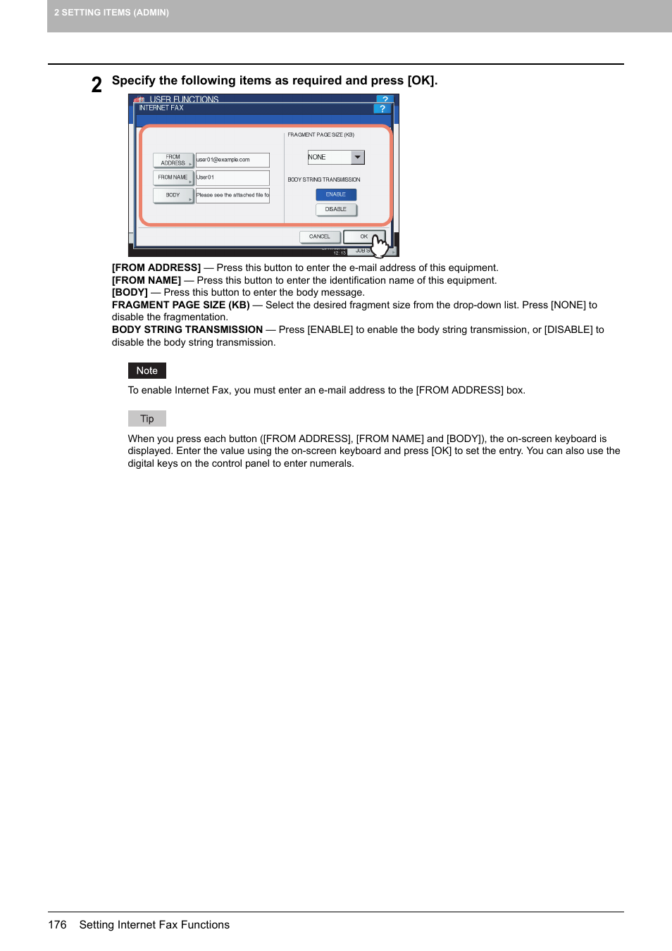 Toshiba multifunctional digital color systems e-STUDIO4540C User Manual | Page 178 / 282