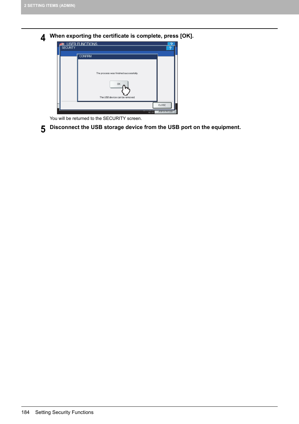 Toshiba multifunctional digital color systems e-STUDIO4540C User Manual | Page 186 / 282