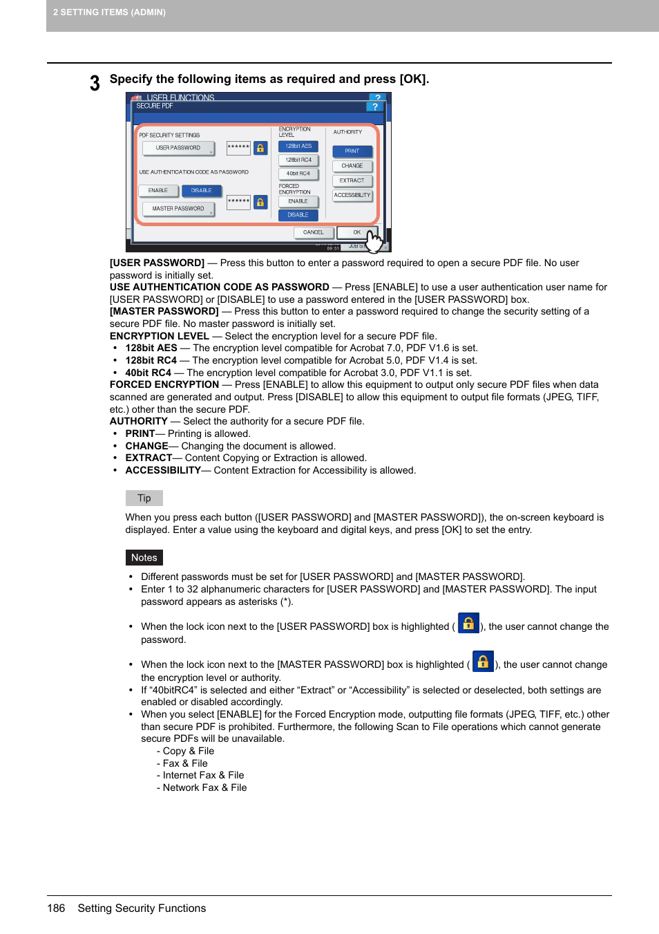 Toshiba multifunctional digital color systems e-STUDIO4540C User Manual | Page 188 / 282