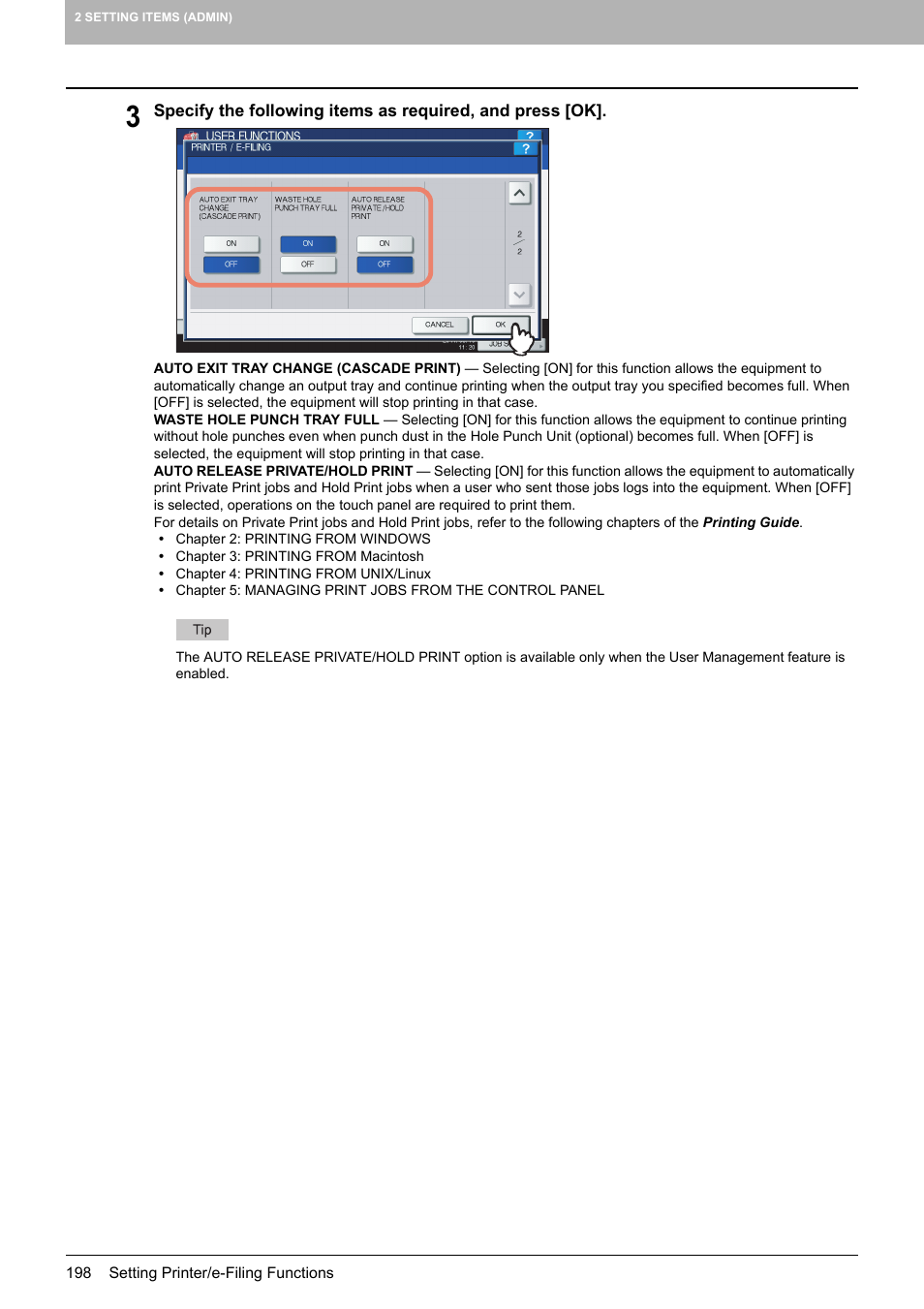 Toshiba multifunctional digital color systems e-STUDIO4540C User Manual | Page 200 / 282
