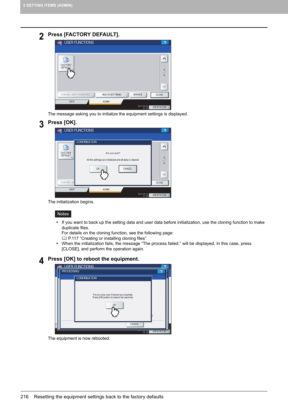 Toshiba multifunctional digital color systems e-STUDIO4540C User Manual | Page 218 / 282