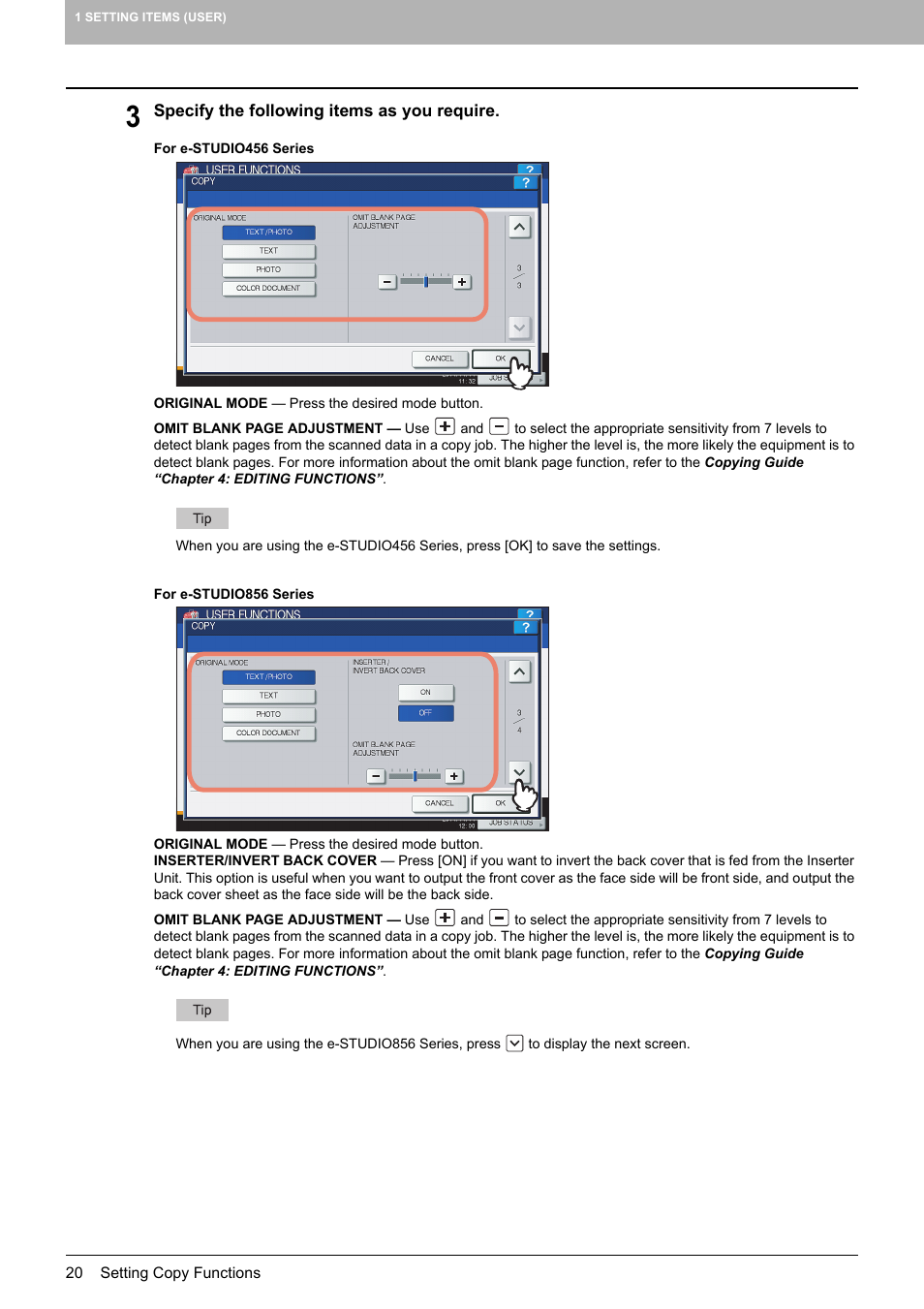 Toshiba multifunctional digital color systems e-STUDIO4540C User Manual | Page 22 / 282