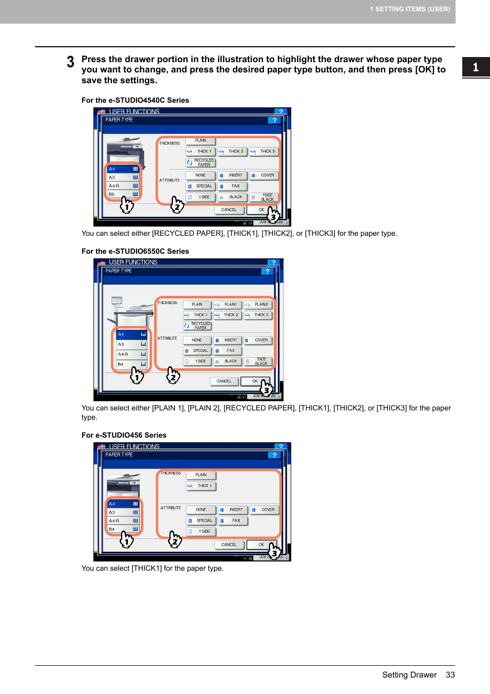 Toshiba multifunctional digital color systems e-STUDIO4540C User Manual | Page 35 / 282