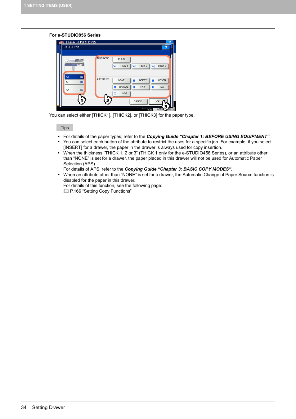 Toshiba multifunctional digital color systems e-STUDIO4540C User Manual | Page 36 / 282