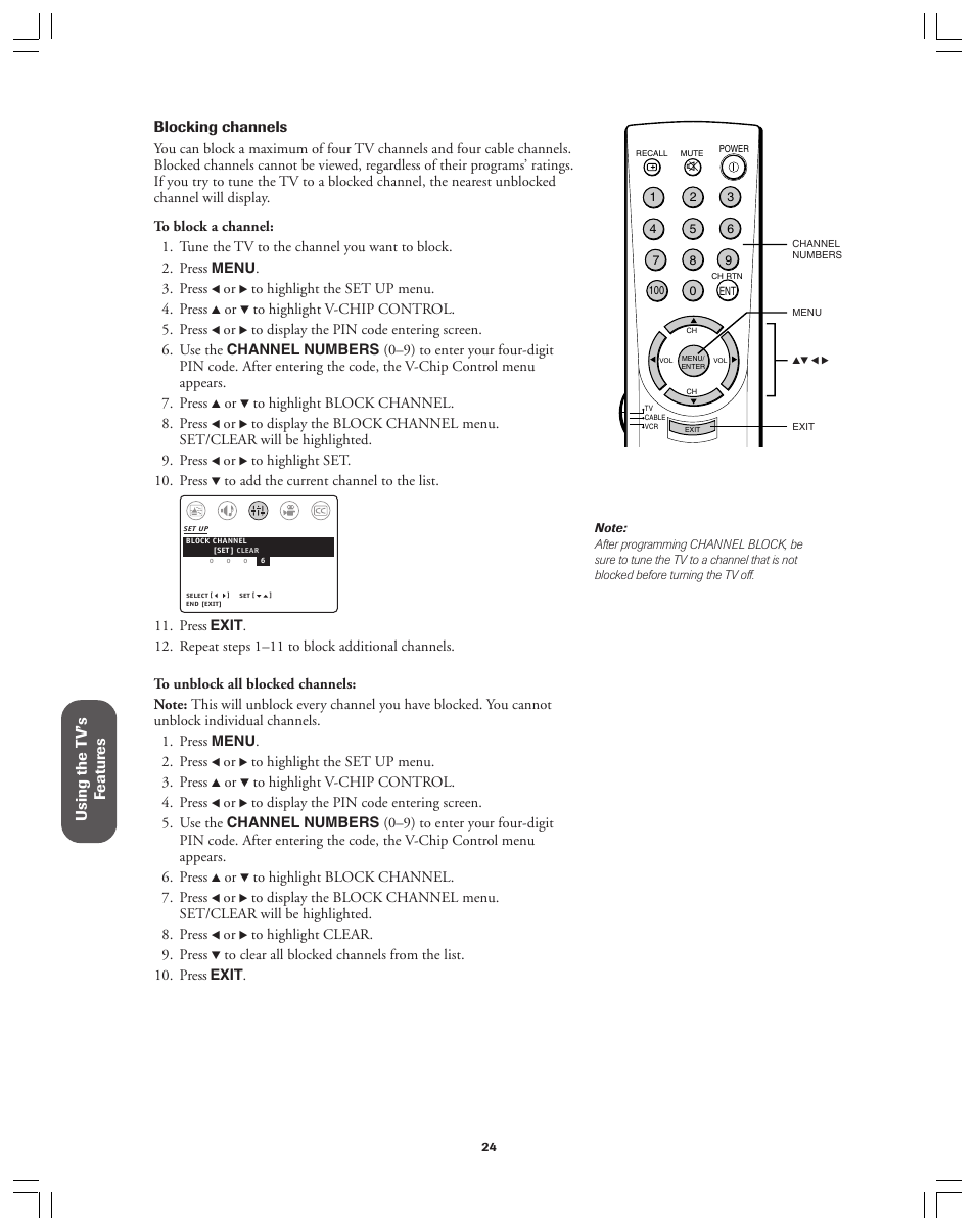 Toshiba Color Television 34AS42 User Manual | Page 24 / 36