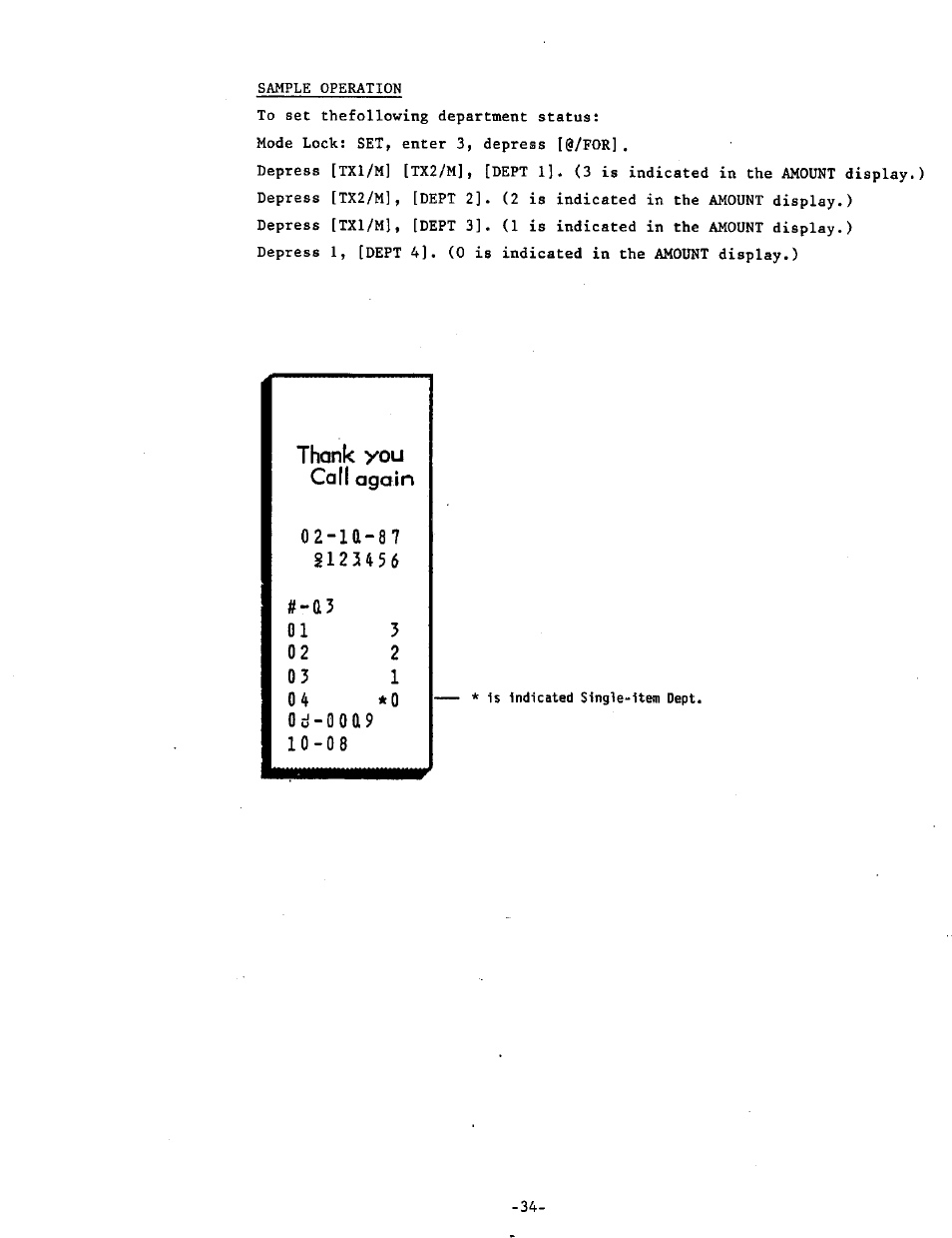 Thank you call again, U-87, S125456 | 0d-q0q9 | Toshiba MA-215-10 SERIES User Manual | Page 40 / 56