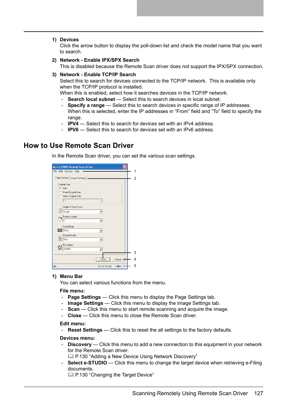 How to use remote scan driver | Toshiba E-STUDIO 352 User Manual | Page 127 / 142