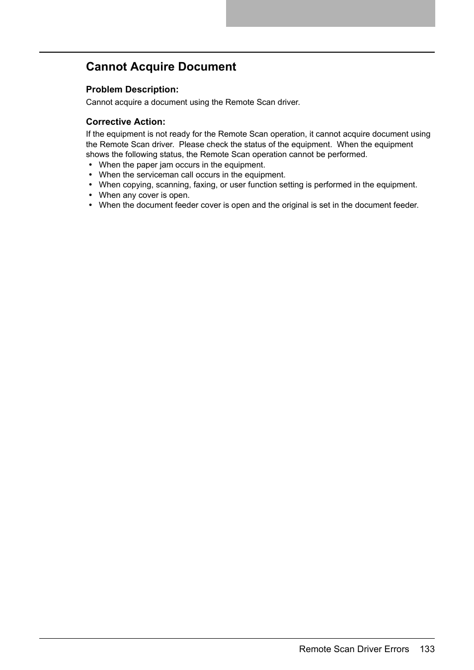 Cannot acquire document, P.133 “cannot acquire document | Toshiba E-STUDIO 352 User Manual | Page 133 / 142
