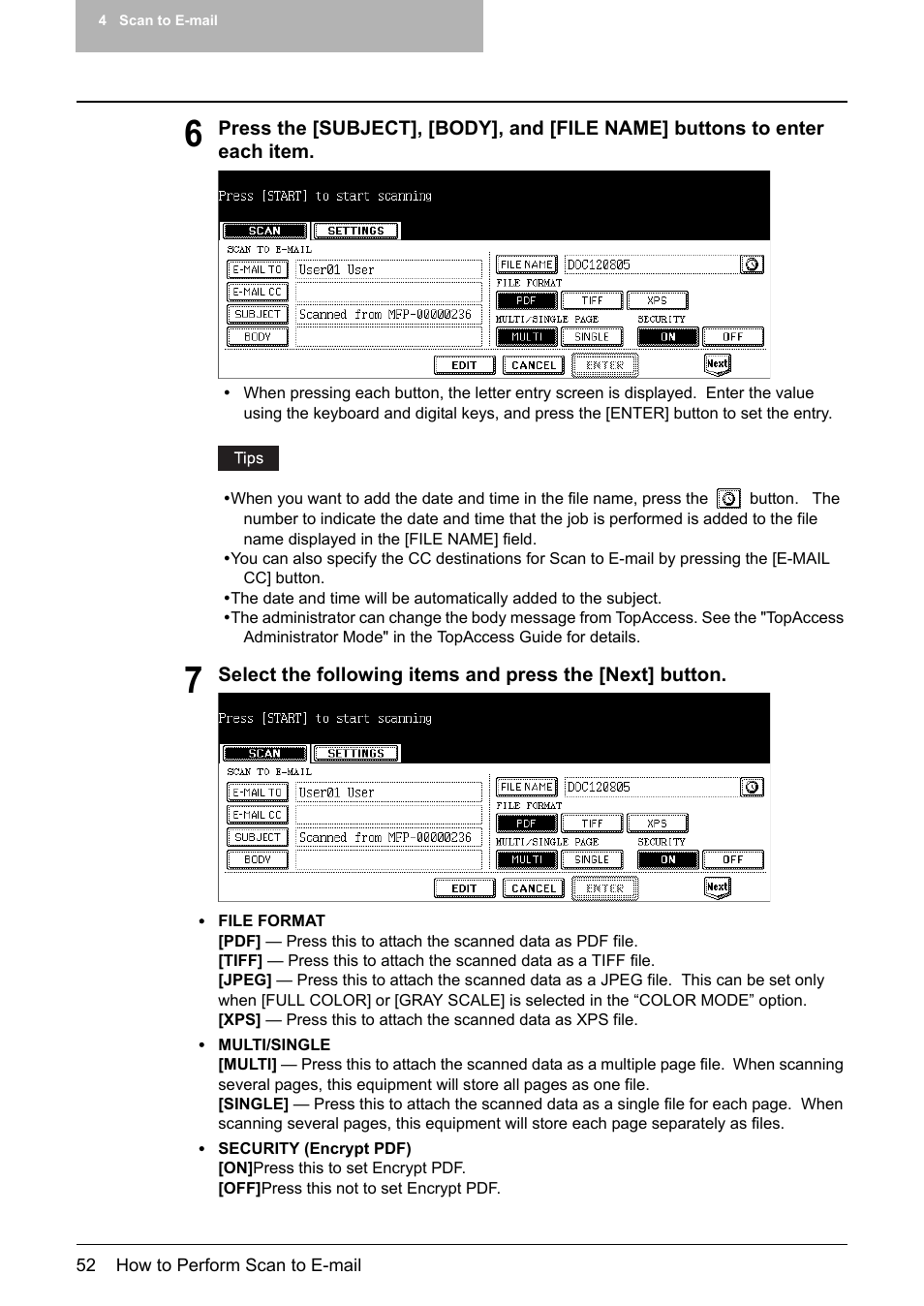 Toshiba E-STUDIO 352 User Manual | Page 52 / 142