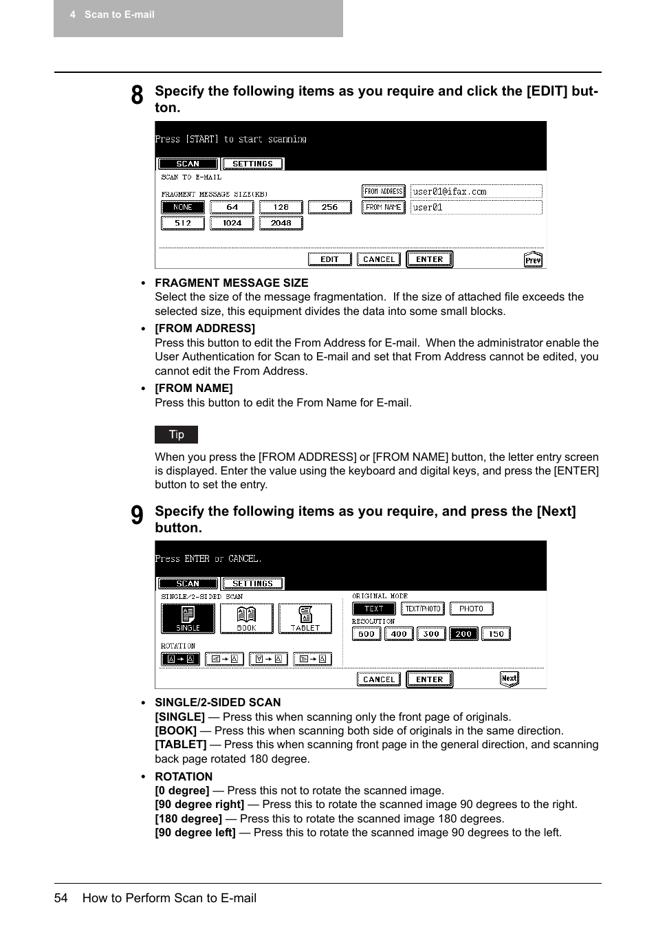 Toshiba E-STUDIO 352 User Manual | Page 54 / 142