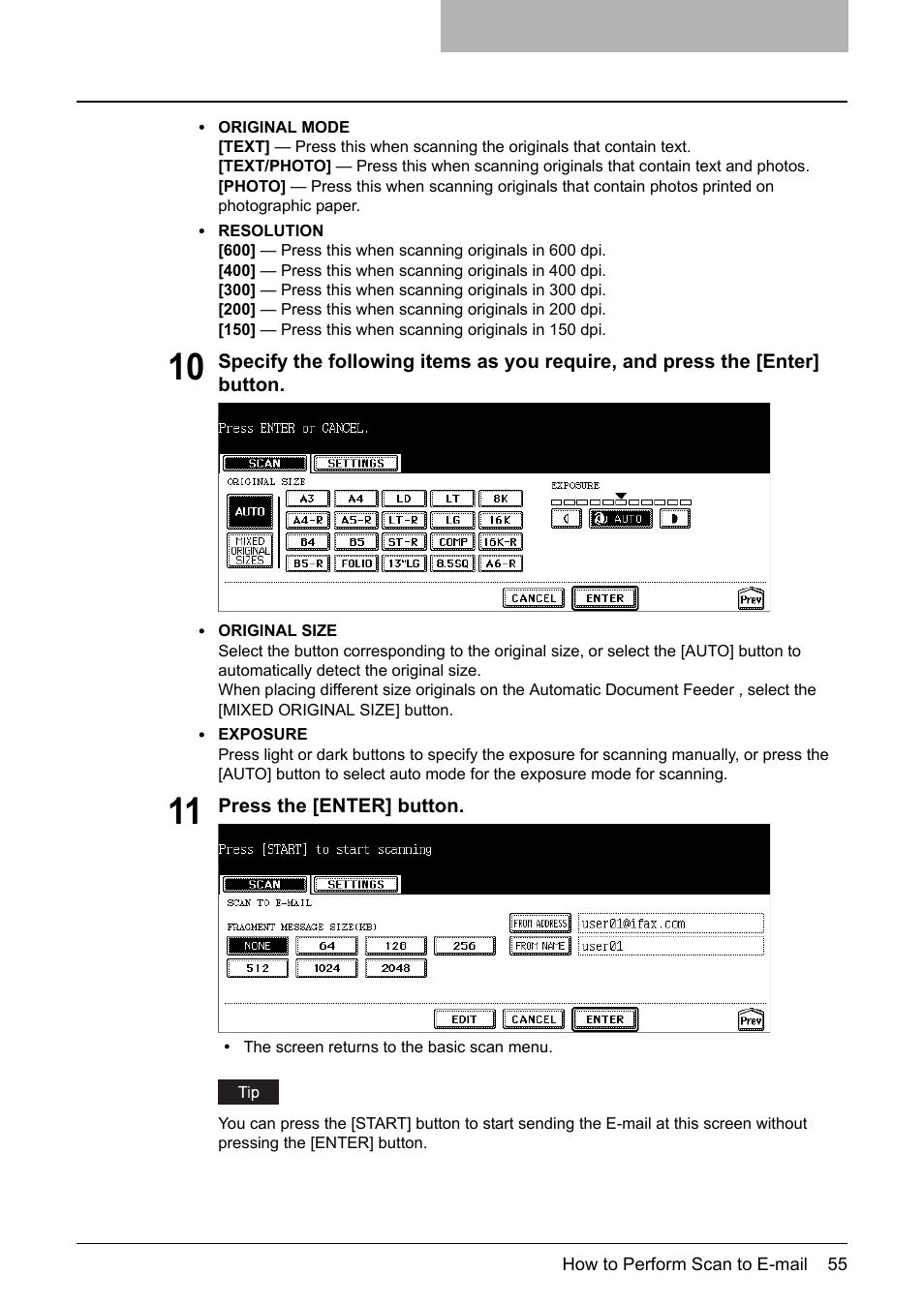 Toshiba E-STUDIO 352 User Manual | Page 55 / 142