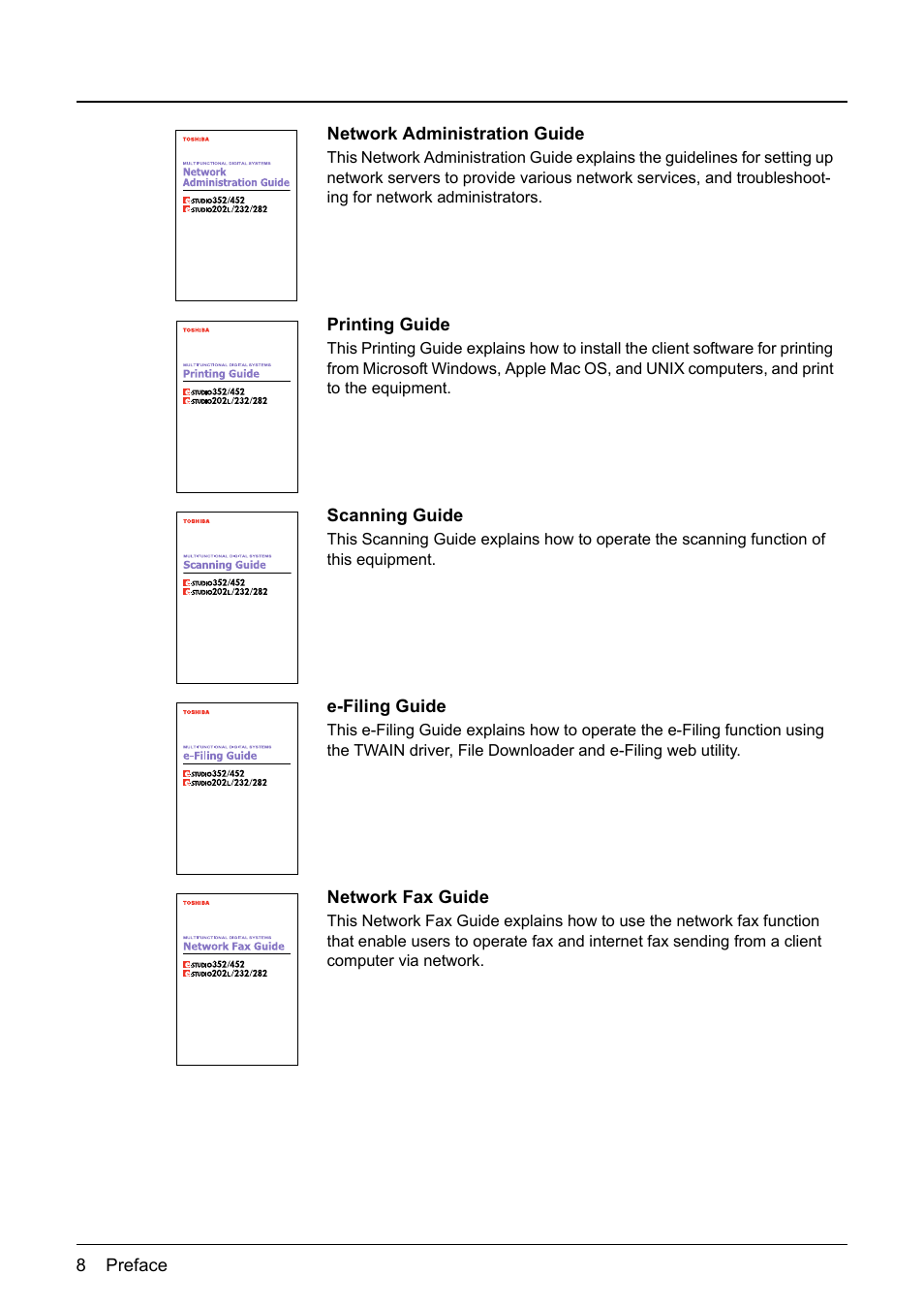 Toshiba E-STUDIO 352 User Manual | Page 8 / 142