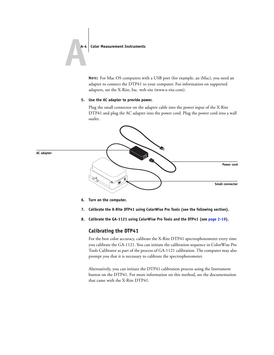 Calibrating the dtp41 | Toshiba GA-1121 User Manual | Page 102 / 118