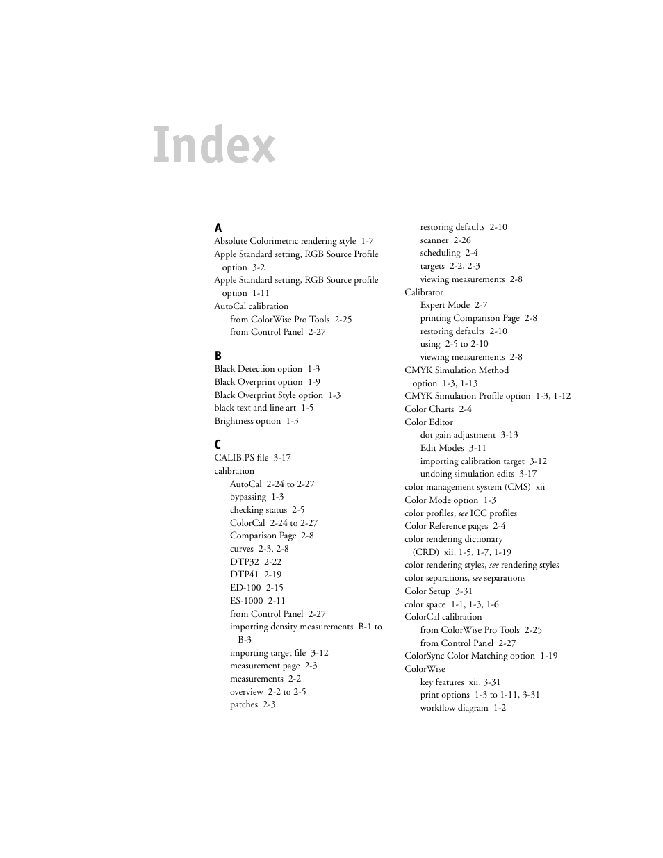 Index | Toshiba GA-1121 User Manual | Page 115 / 118