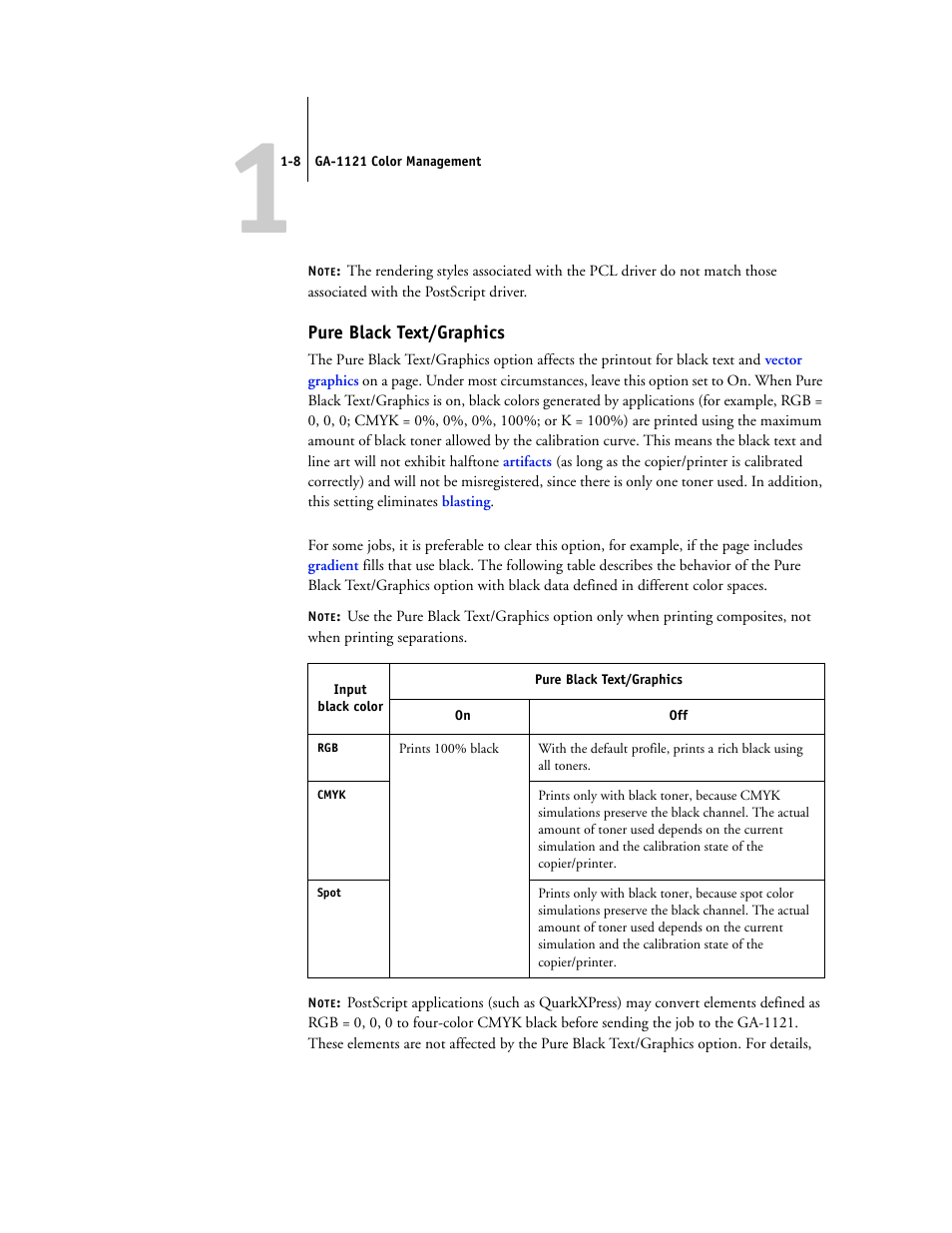 Pure black text/graphics | Toshiba GA-1121 User Manual | Page 22 / 118