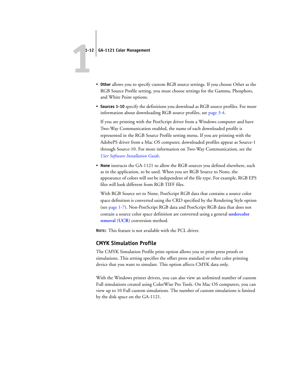 Cmyk simulation profile | Toshiba GA-1121 User Manual | Page 26 / 118