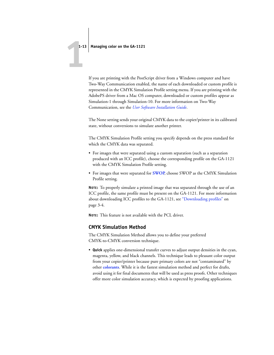 Cmyk simulation method, Output density (see | Toshiba GA-1121 User Manual | Page 27 / 118