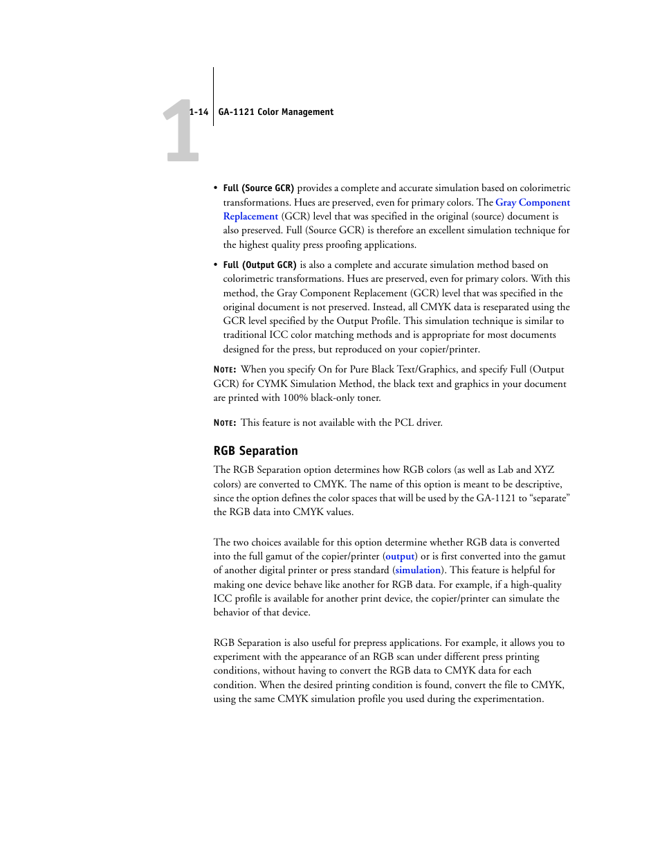 Rgb separation, Tion (see, This | Toshiba GA-1121 User Manual | Page 28 / 118