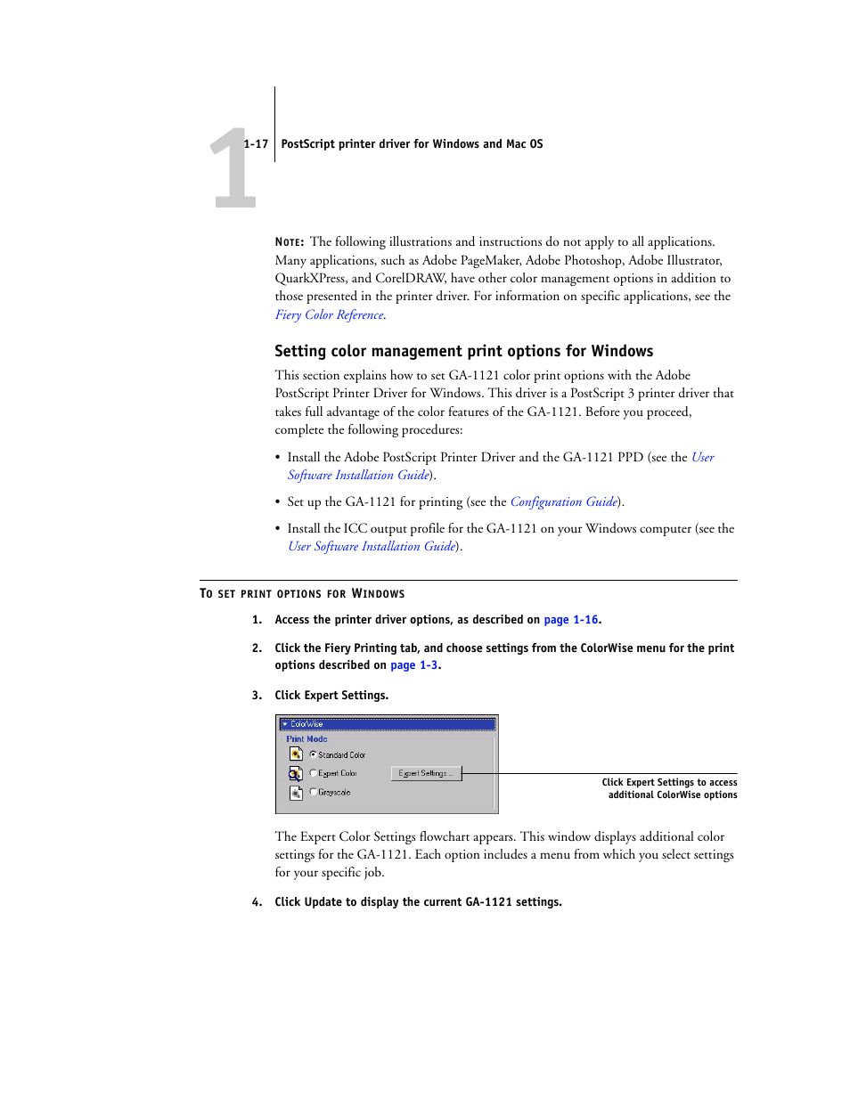 Setting color management print options for windows | Toshiba GA-1121 User Manual | Page 31 / 118