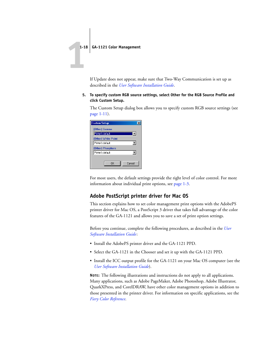 Adobe postscript printer driver for mac os | Toshiba GA-1121 User Manual | Page 32 / 118