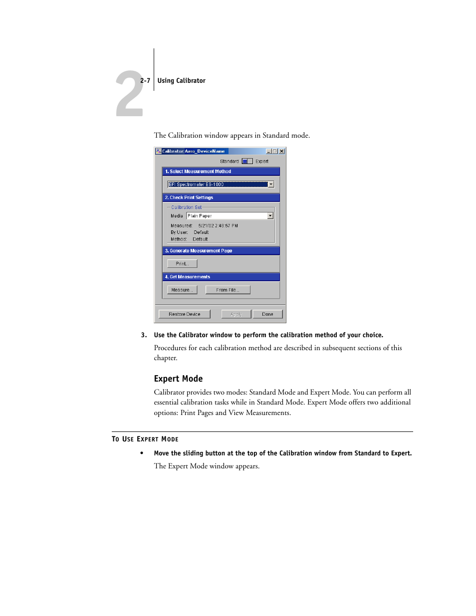 Expert mode | Toshiba GA-1121 User Manual | Page 43 / 118