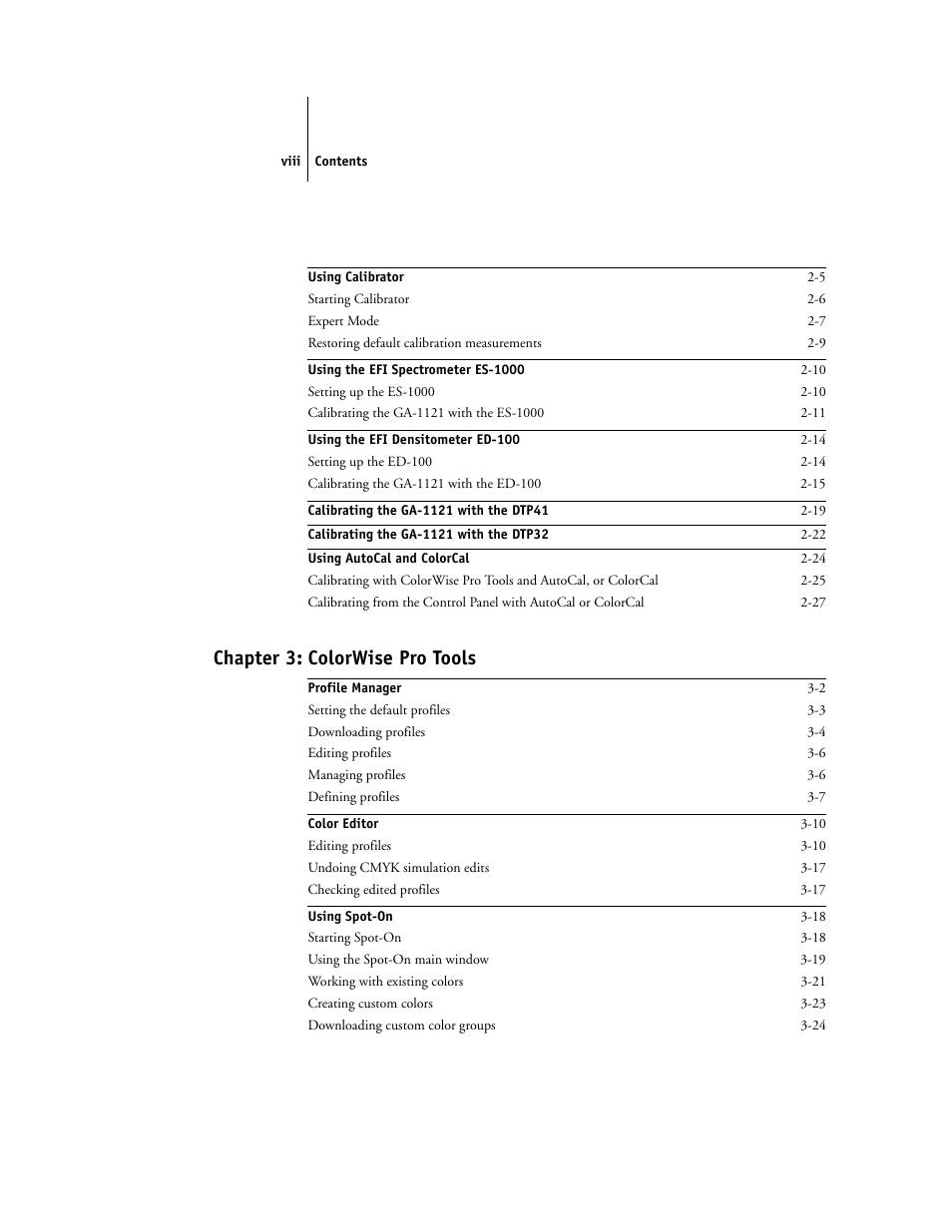 Chapter 3: colorwise pro tools | Toshiba GA-1121 User Manual | Page 8 / 118