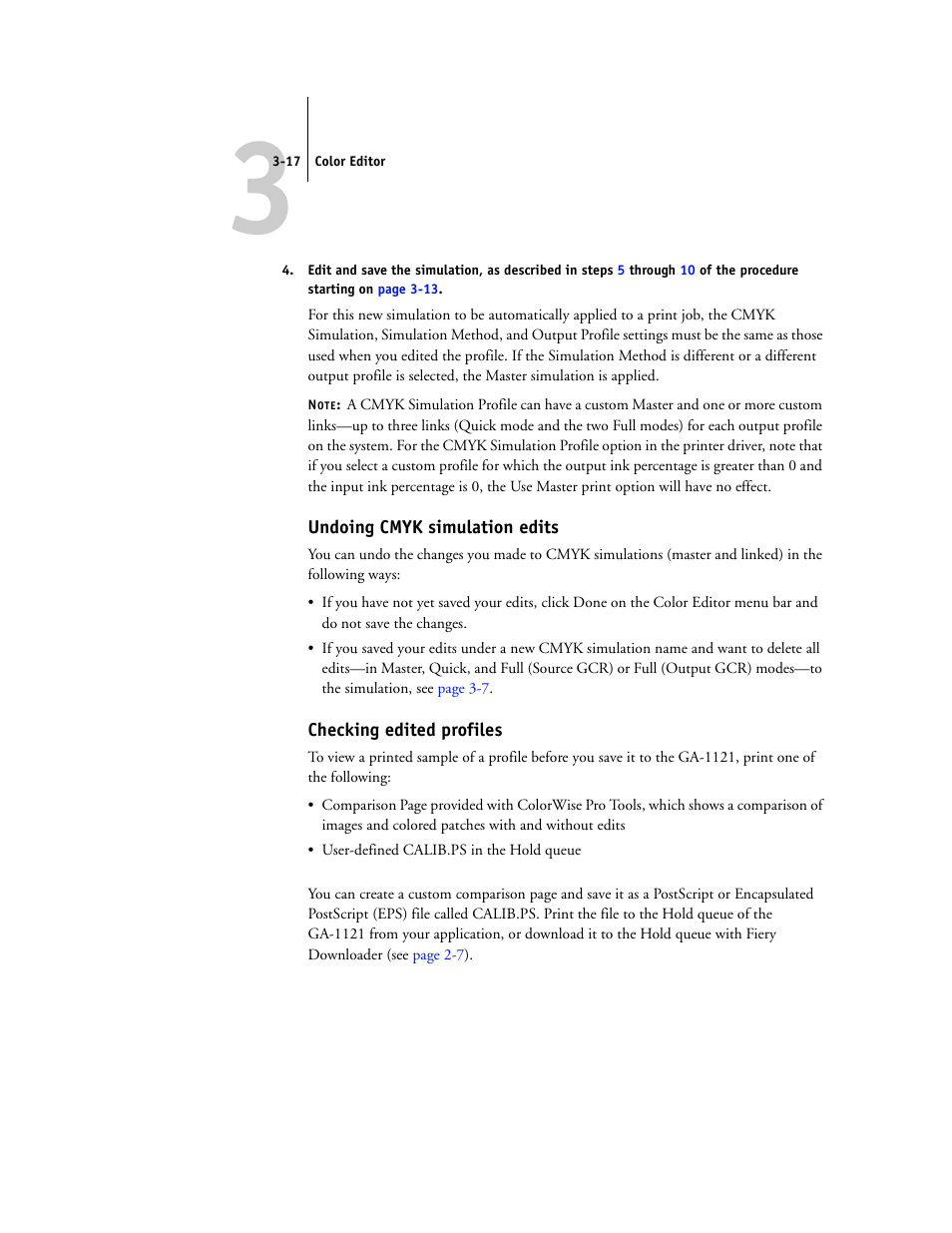 Undoing cmyk simulation edits, Checking edited profiles | Toshiba GA-1121 User Manual | Page 83 / 118