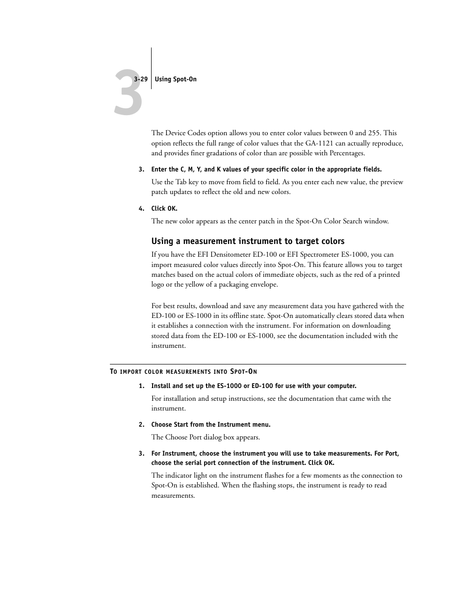 Using a measurement instrument to target colors | Toshiba GA-1121 User Manual | Page 95 / 118