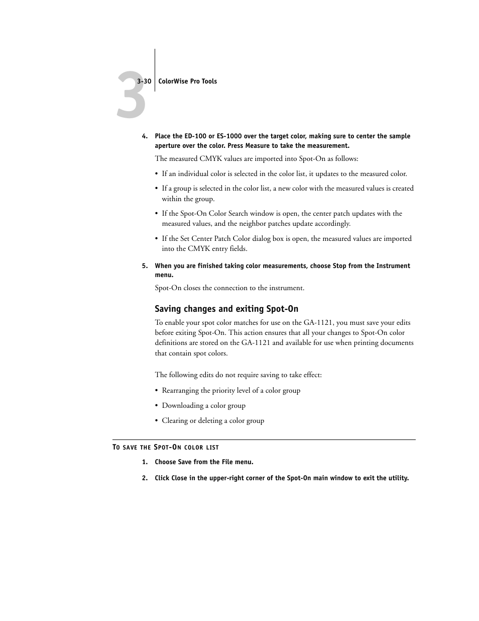 Saving changes and exiting spot-on | Toshiba GA-1121 User Manual | Page 96 / 118