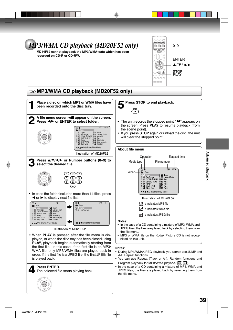 Toshiba MD14F52 User Manual | Page 39 / 56