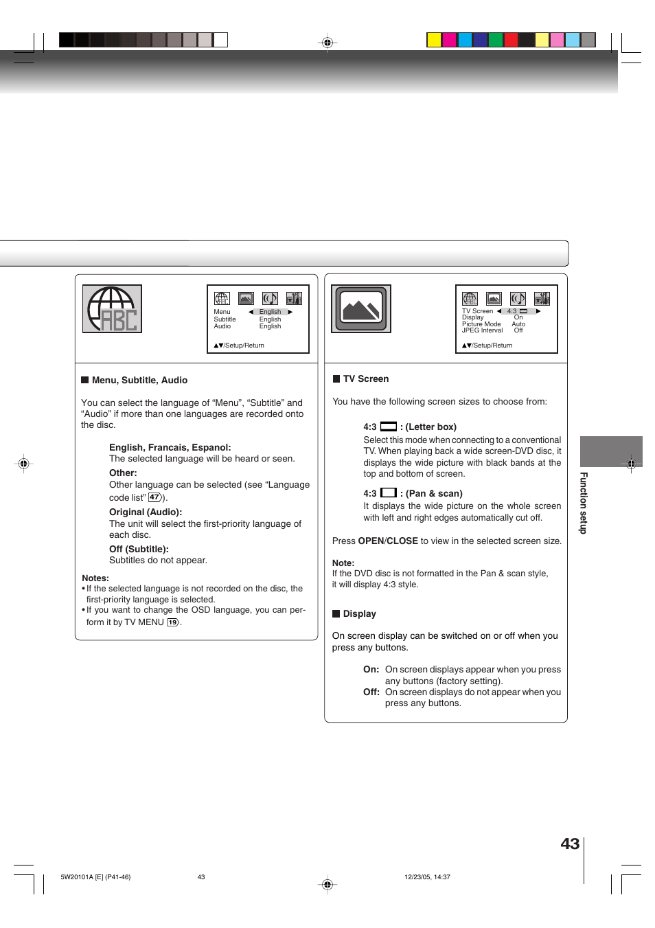 Toshiba MD14F52 User Manual | Page 43 / 56