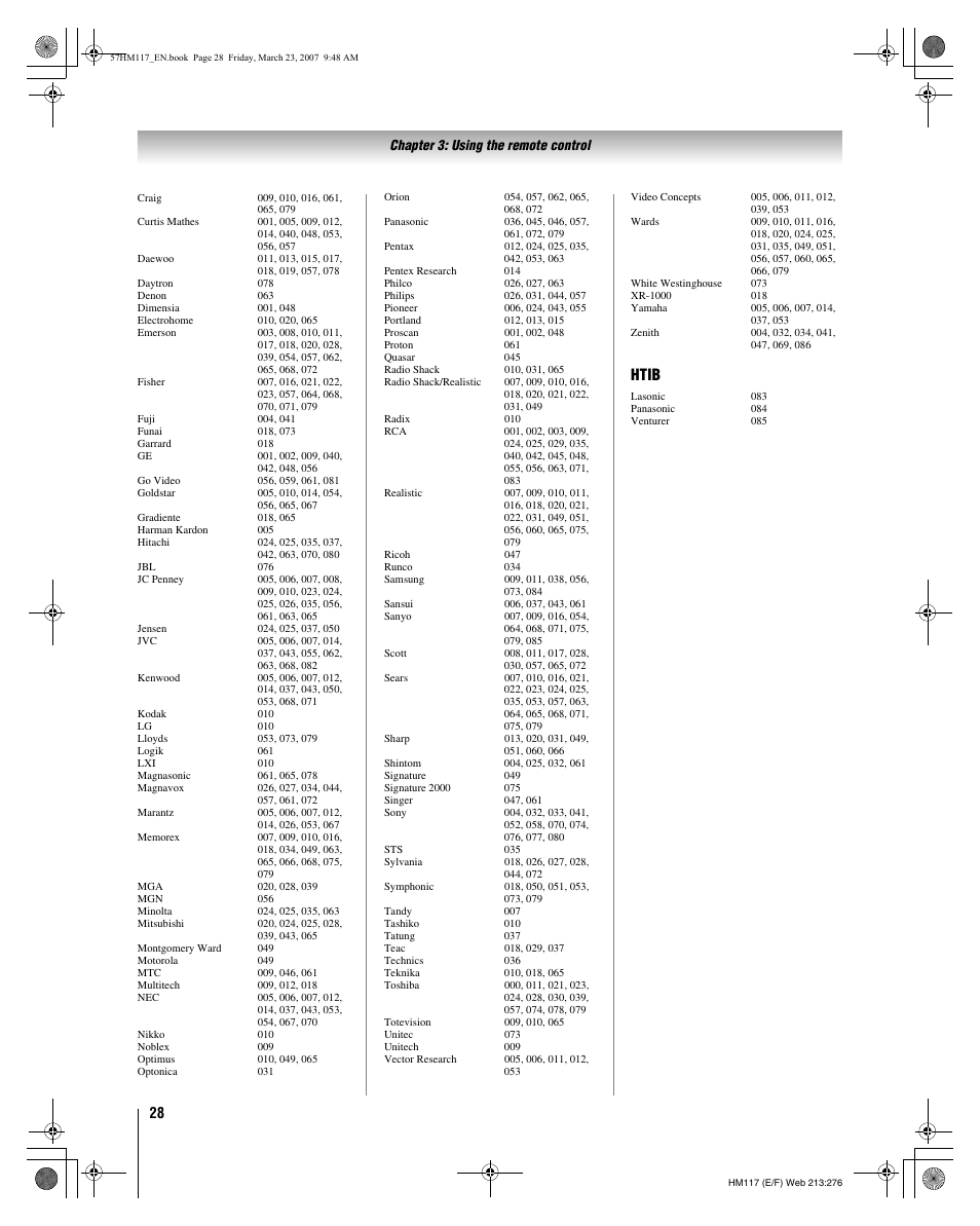 Htib | Toshiba 65HM117 User Manual | Page 28 / 74