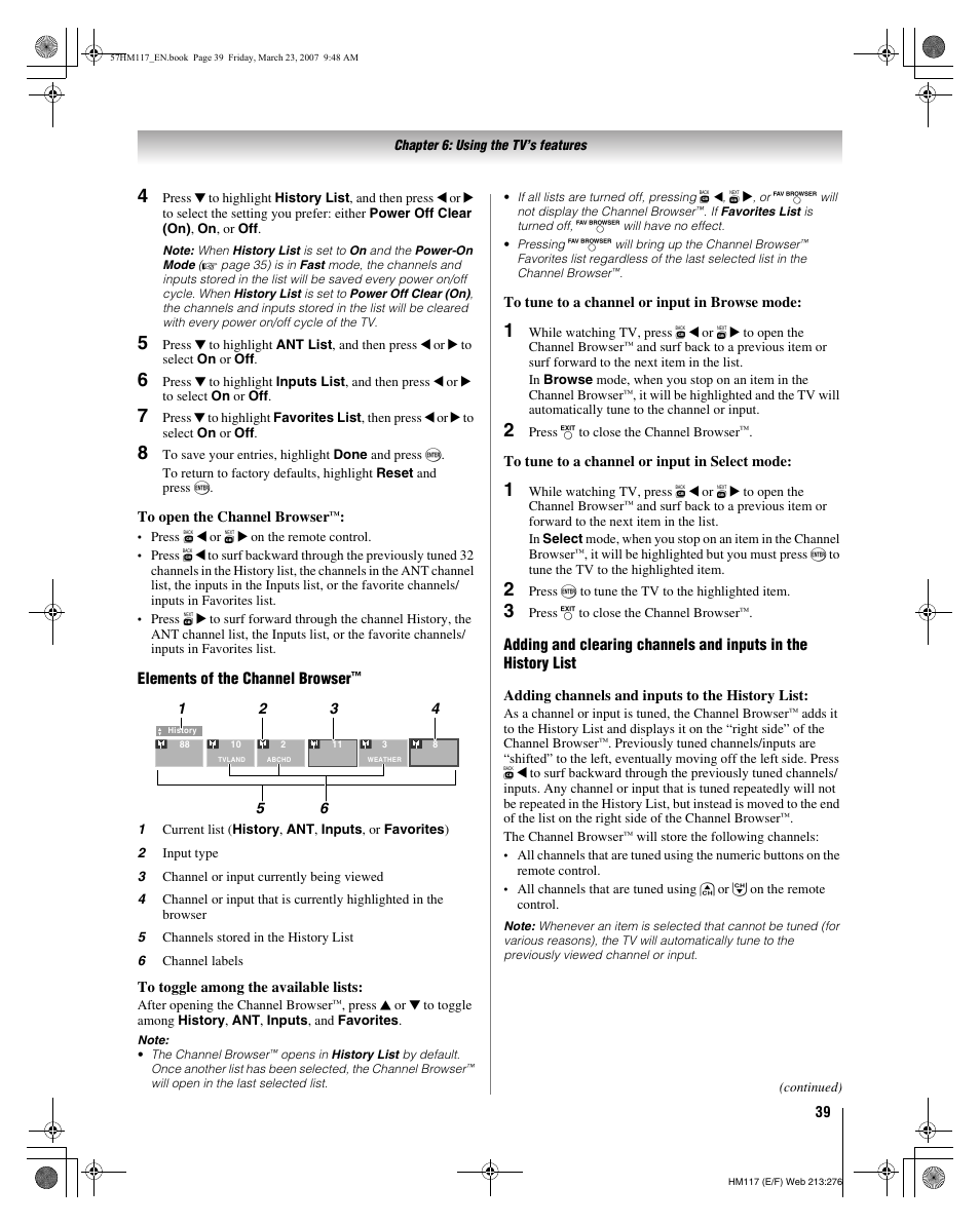 Toshiba 65HM117 User Manual | Page 39 / 74