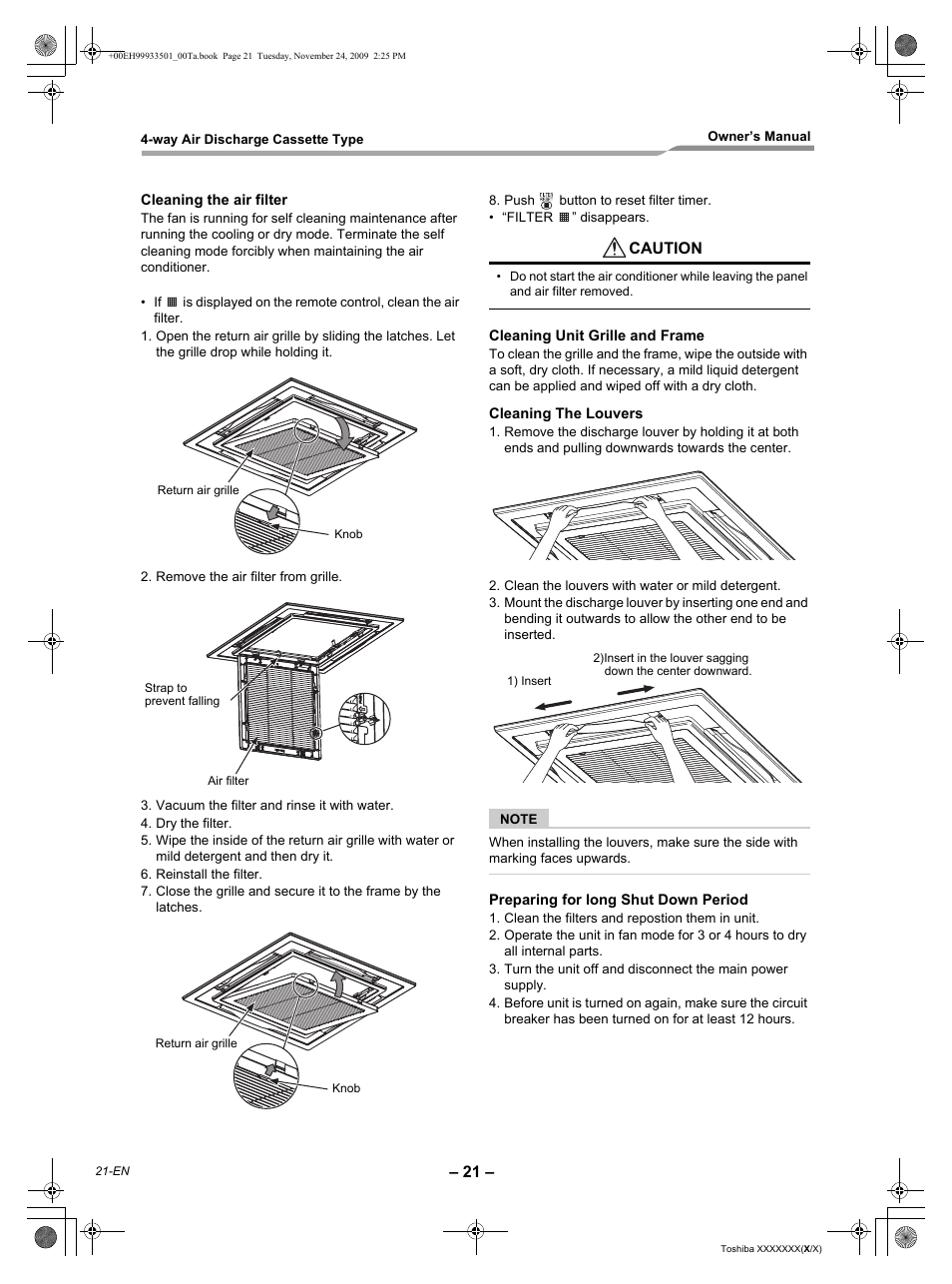 Toshiba CARRIER RAV-SP420UT-UL User Manual | Page 22 / 28