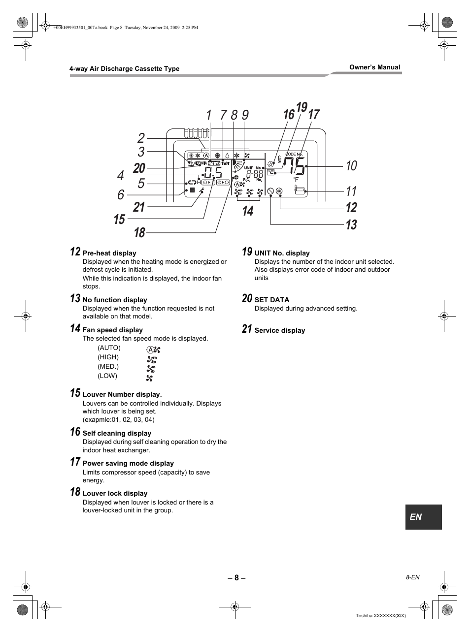 Toshiba CARRIER RAV-SP420UT-UL User Manual | Page 9 / 28