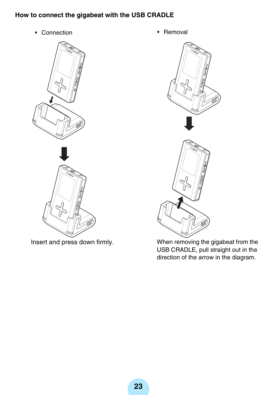 Toshiba gigabeat MEGF10K User Manual | Page 23 / 162