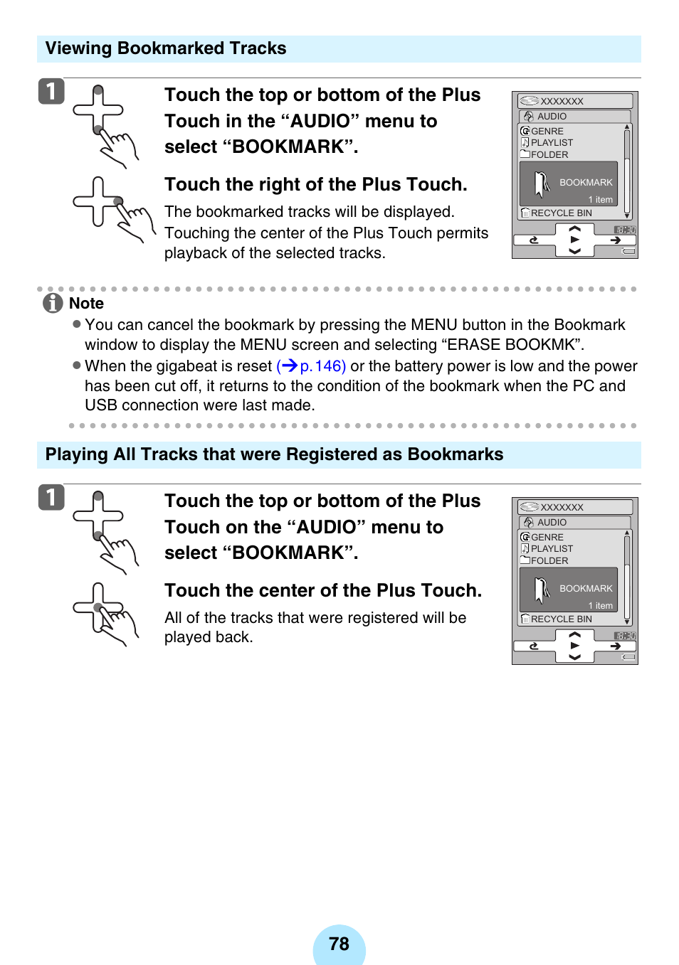 Toshiba gigabeat MEGF10K User Manual | Page 78 / 162