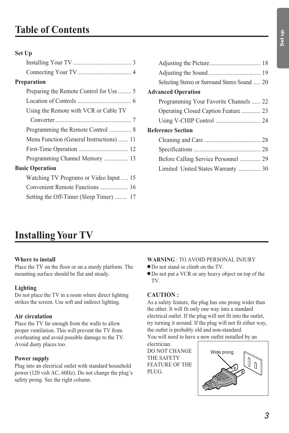 Toshiba CZ 19T31 User Manual | Page 3 / 31