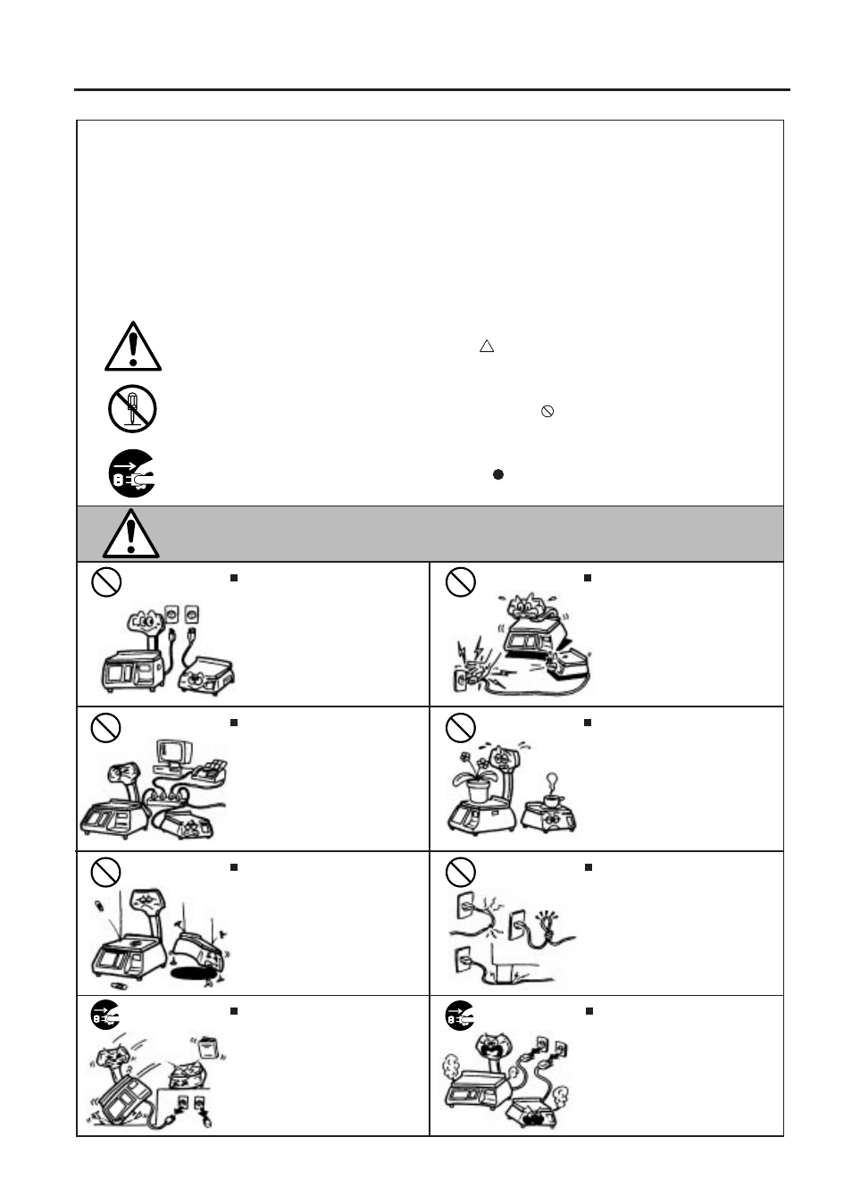 Warning, Safety summary, Meanings of each symbol | Toshiba SL-9000 User Manual | Page 3 / 96