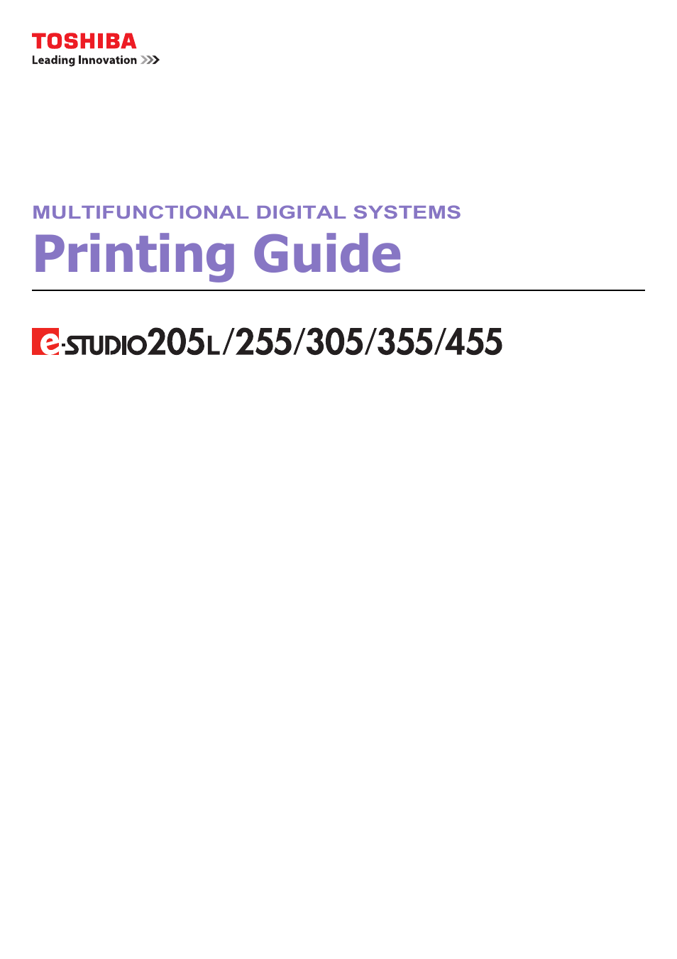 Toshiba 255 User Manual | 168 pages