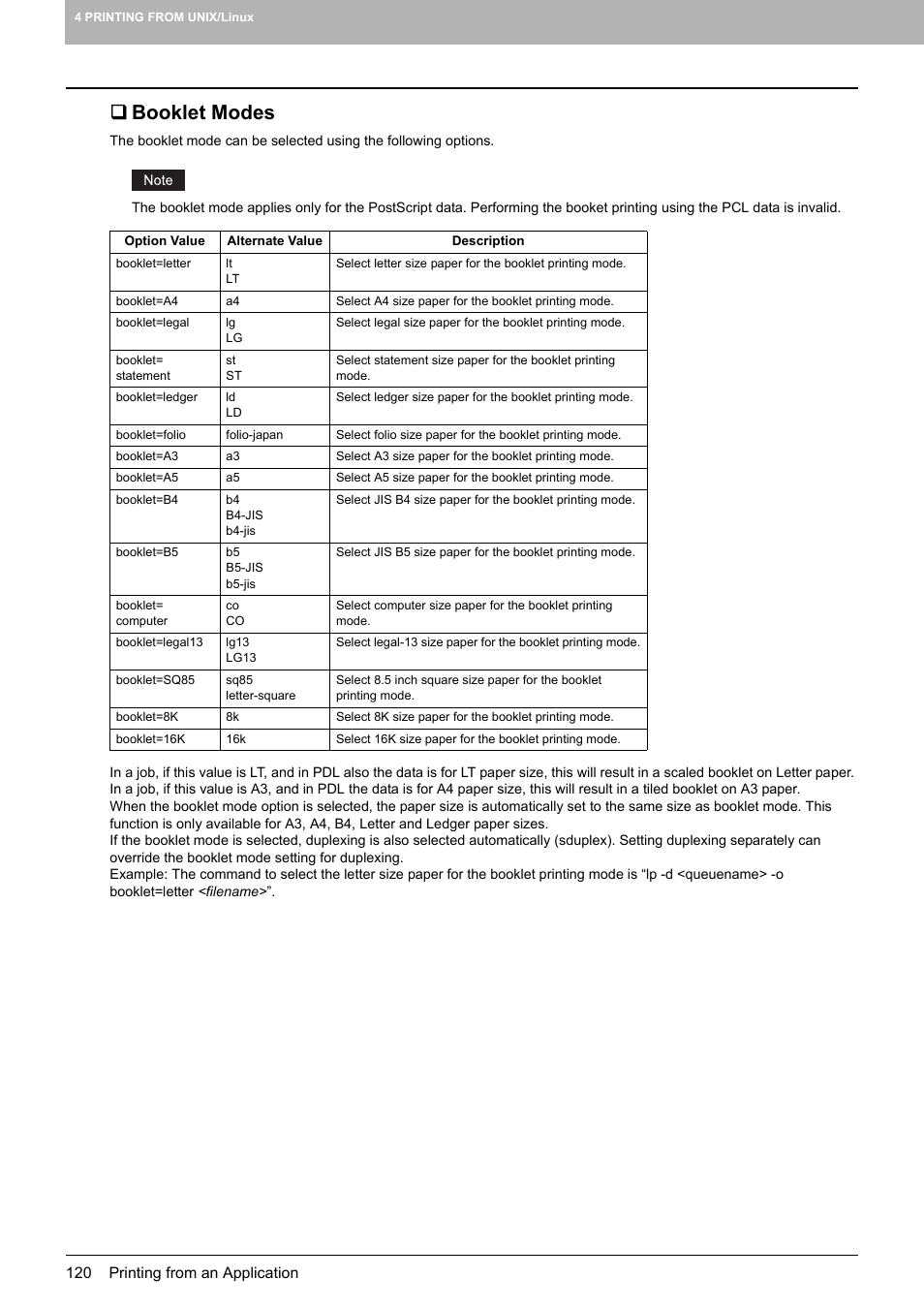 Booklet modes | Toshiba 255 User Manual | Page 122 / 168