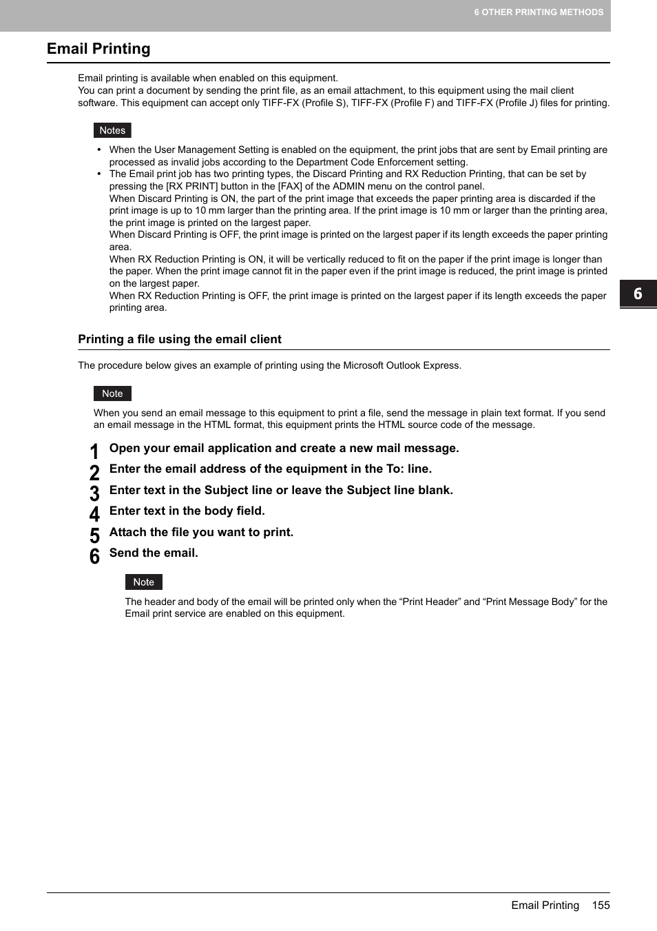 Email printing | Toshiba 255 User Manual | Page 157 / 168