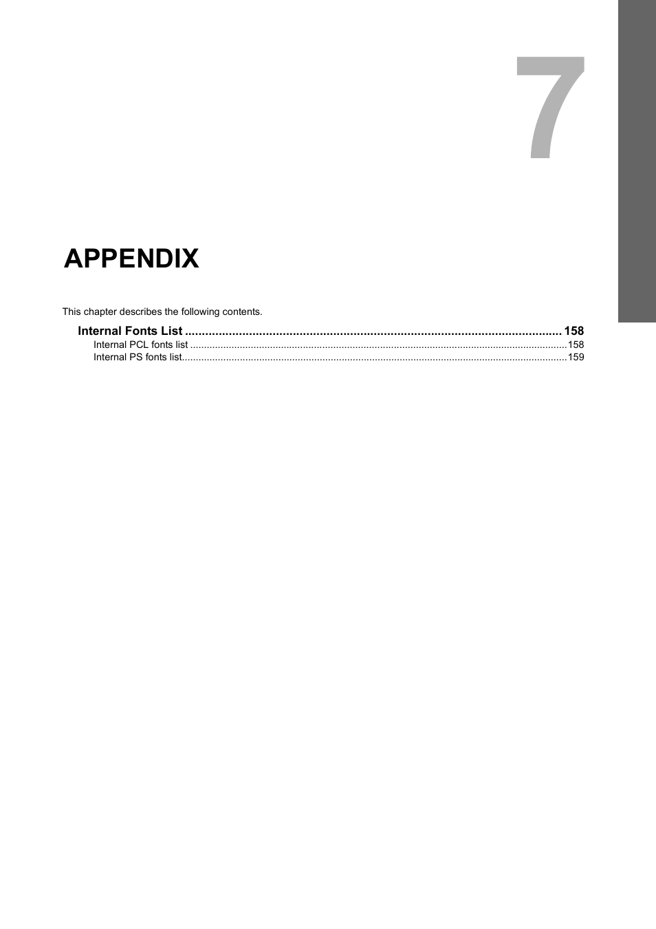 Appendix, Chapter 7 | Toshiba 255 User Manual | Page 159 / 168